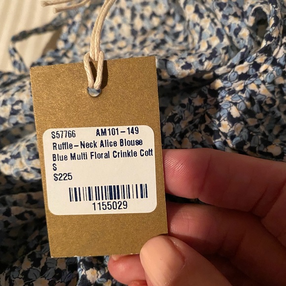 Ann Mashburn Ruffle Neck Alice Blouse Size Small - Picture 10 of 13